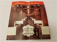 Vintage MKT Katy Lines Train Time Tables from 1935