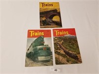 3 Vintage Trains Magazines from 1946 & 1947