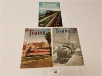 3 Vintage Trains Magazines from 1945 & 1946