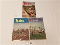 3 Vintage Trains Magazines from 1947-Railroading