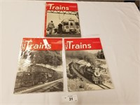 3 Vintage Trains Magazines from 1951-Railroading