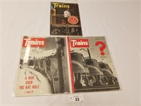 3 Vintage Trains Magazines from 1947,1954,1961