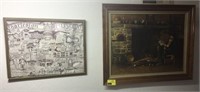 Lot of three framed pictures