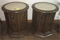 Lot of two matching end tables