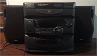 RCA 5 Disc CD Player Stereo Set with Speakers