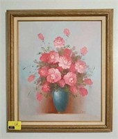 Floral painting by Cox