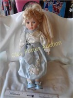 Porcelain Doll - Blue Bunny Skirt