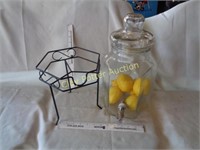 Glass Drink Dispenser on Stand