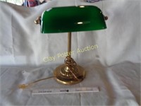 Green Glass Shade Bankers Lamp
