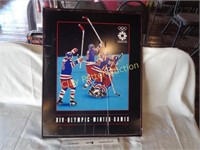 USA Hockey Team Olympic Poster, Framed