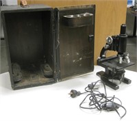 VNTG Lighted Spencer Buffalo Microscope & Case