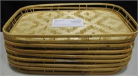 8 VNTG Bamboo Serving Trays, 18.75" x 13"