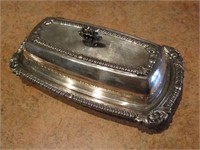 VNTG Styled Silver Washed On Copper Butter Dish