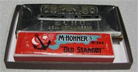 2 Vintage M. Hohner's Harmonica (One w/ Box)