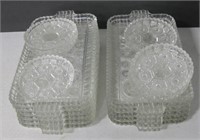 17 American Cut Glass Serving Trays & Small Plates