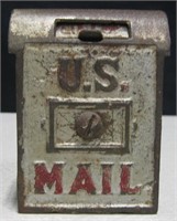 VNTG Metal US Mail Form Coin Bank, 3.5"H