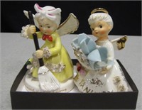 VNTG Snowdrop Garnet Porcelain Angelic Figurines