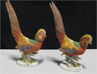 Pair of Lefton China Golden Pheasant Figurines