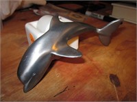 Stainless Steel Dolphin Form 6" Sculpture