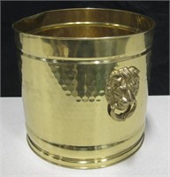 Brass Lion Basket 10" X 9.75"