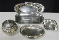 Various Silver Plated Bowl, Trays & Sugar Bowl