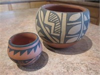 Signed Jemez / E.P. Native American Clay Bowls