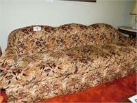Three cushion velvet sofa, Charles Custom