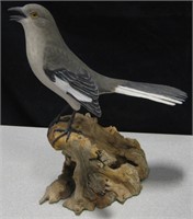 Hand Carved & Signed Harry Kinney Drift Wood Bird