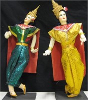 2 Female Traditional Tai Dancer Figurines