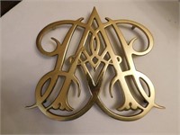 Williamsburg Queen Anne cypher brass trivet