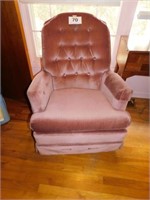 Best Chair Co., swivel rocker, soft mauve velvet