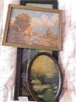 Framed landscape prints