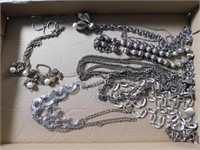 Silvertone necklaces