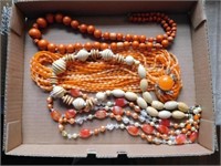 Orange necklaces