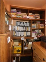 8 cubby assembled bookcase, 49.5" x 15.5" x 67"