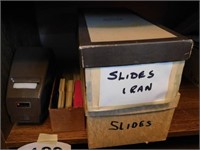 Gaf Pana-vue slide viewer - two shoeboxes of
