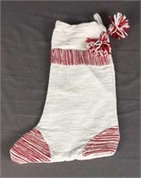 Large Moroccan Woven Christmas stocking. 21" tall