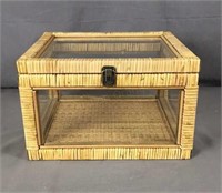 Cayman Rattan and Glass case by HomArt