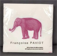 3x Francoise PAVIOT - 20 table paper napkins
