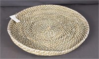 24" Large Sea Grass Basket Tray