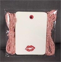6x bid 10 pack Kiss gift tags & cotton cord $20/pk