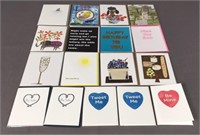 17x Assorted greeting cards by Ancessorie, Paste,