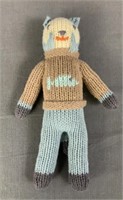 Blabla Small hand knitted rattle -Sardine 7.5" $26