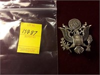 Military Eagle Screwback Hat Pin and Badge