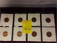 Eight Brilliant Uncirculated Old Lincoln Cents