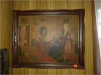 Victorian style picture in frame