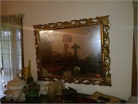 Large Beautiful Gold Framed Mirror