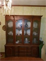 French Provincial Solid Wood China Cabinet