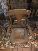Antique Oak Leather Chair