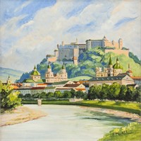 LEOPOLD MUSIL Czechoslovakian 1920-1997 Oil Castle